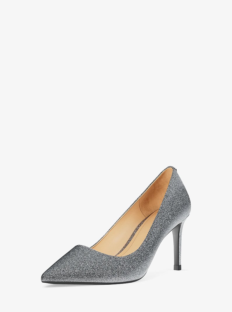 Pumps Alina aus Leder mit Glitzer in MATTGRAU | Michael Kors