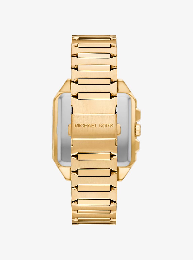 Hayes Oversized Gold-Tone Sport Watch in GOLD | Michael Kors