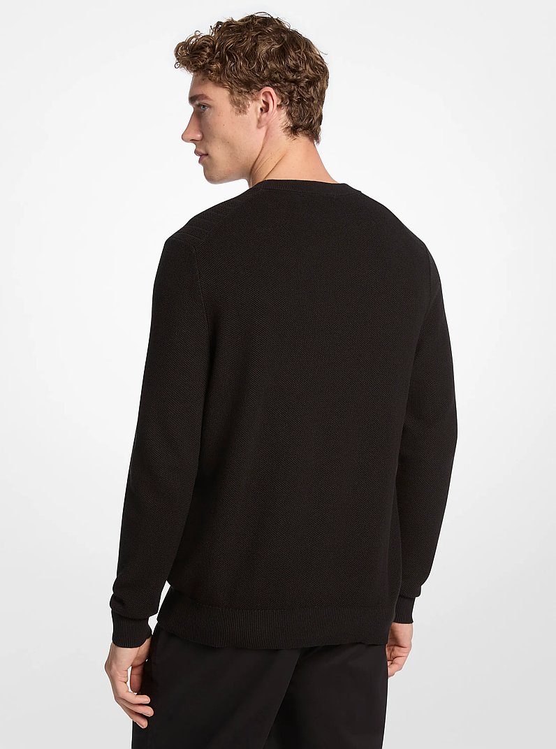 Cotton Moulin&eacute; Sweater in BLACK | Michael Kors