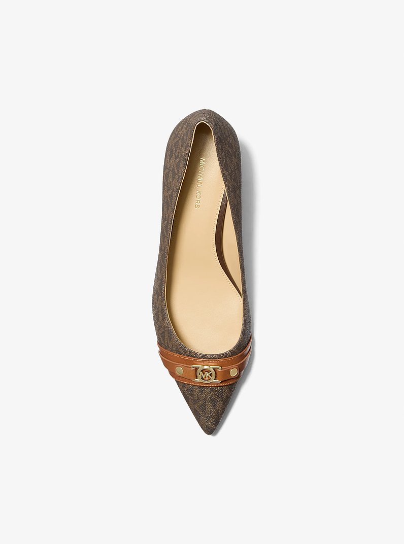 Mandy Flex Signature Logo Pump in BROWN/LUGGAGE | Michael Kors