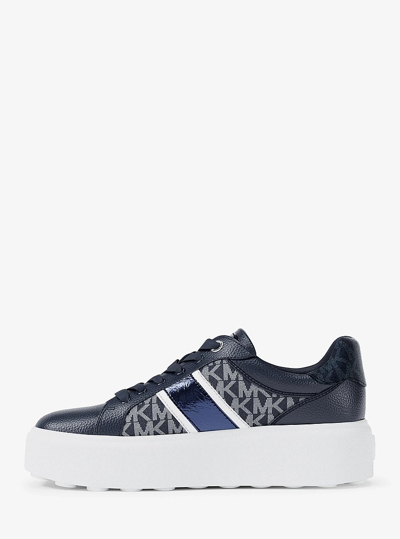 Zapato deportivo Romey de plataforma y franja con el logotipo exclusivo in AZUL MARINO | Michael Kors