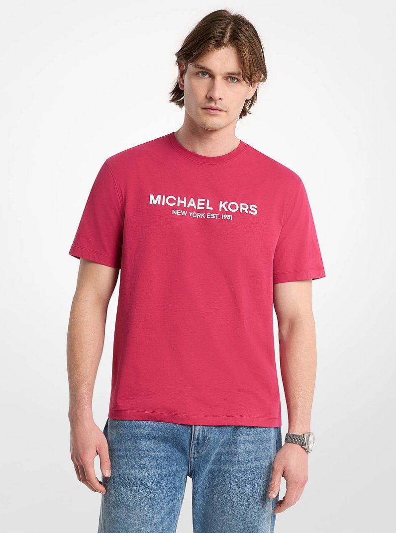 Camiseta de algod&oacute;n con logotipo in AR&Aacute;NDANO ROJO | Michael Kors