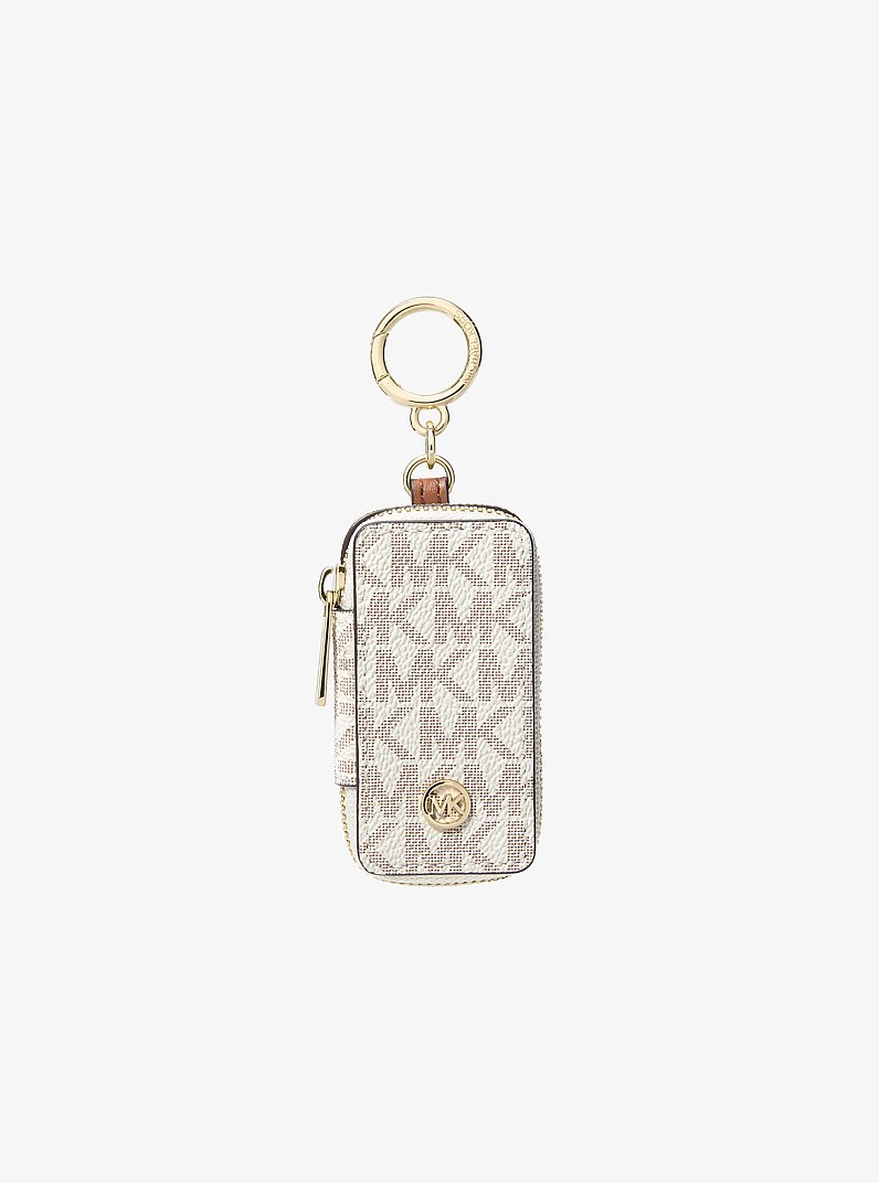 Breloque pour sac Jet Set Travel &agrave; logo Signature in VANILLE | Michael Kors