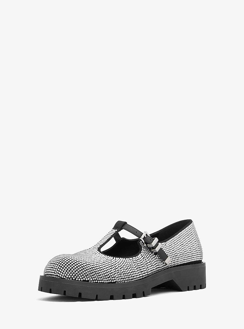 Darrington Embellished Mary Jane Loafer in BLACK | Michael Kors