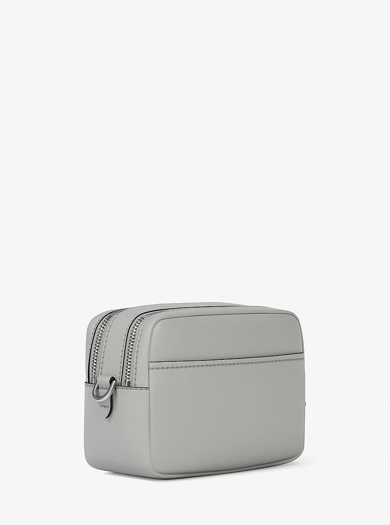 Camera bag a tracolla Bryant media in pelle martellata in GRIGIO MINERALE | Michael Kors