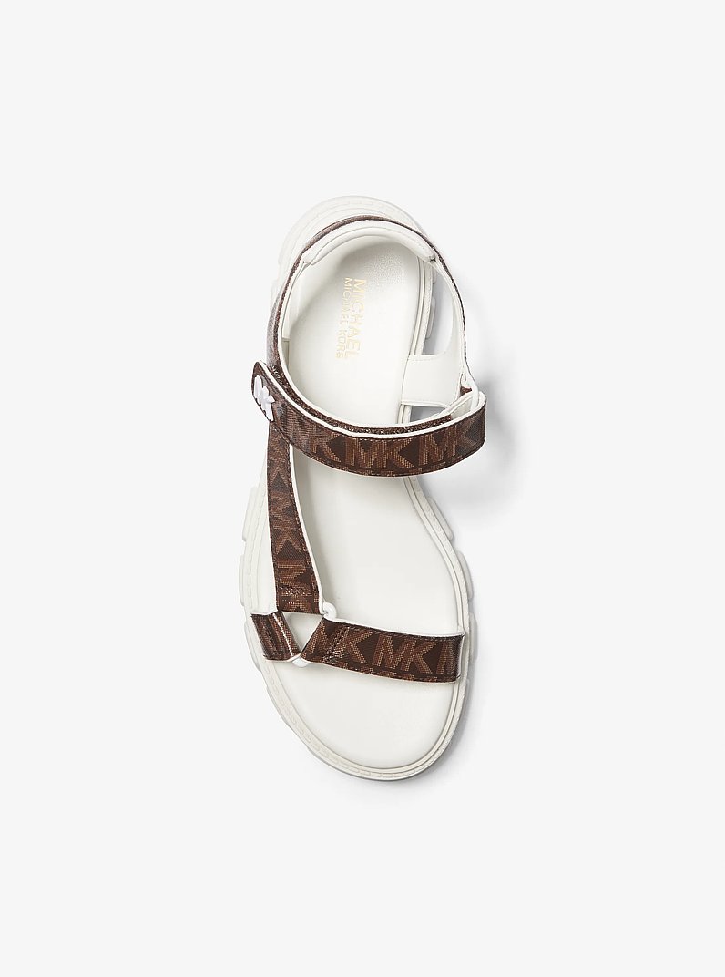 Ridley Logo Sandal in BROWN | Michael Kors