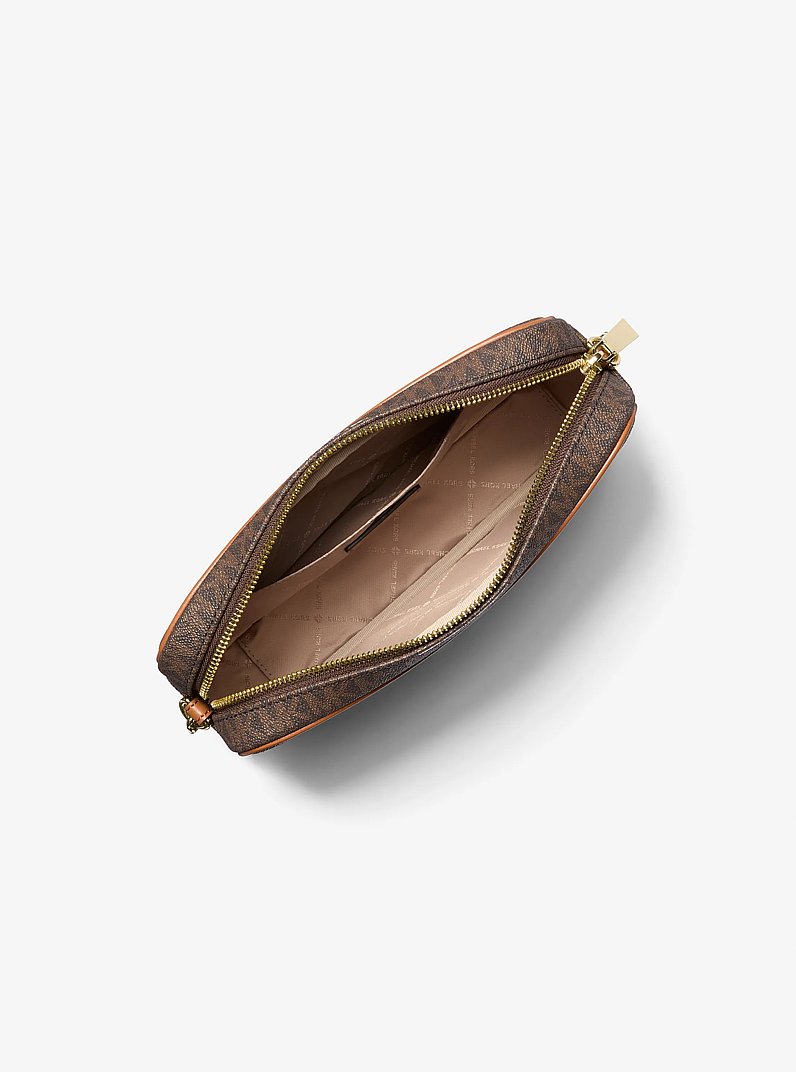 Jet Set Large Logo Crossbody Bag in MARR&Oacute;N | Michael Kors