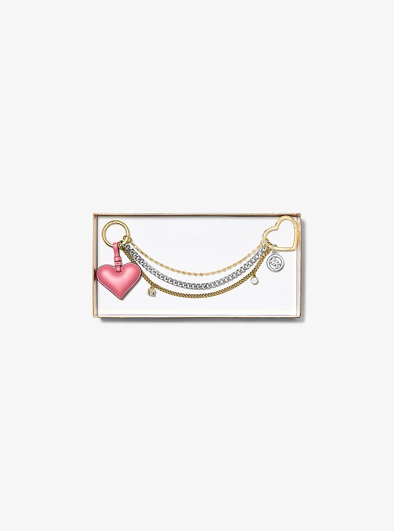Heart Chain Bag Charm in ROSEWOOD | Michael Kors