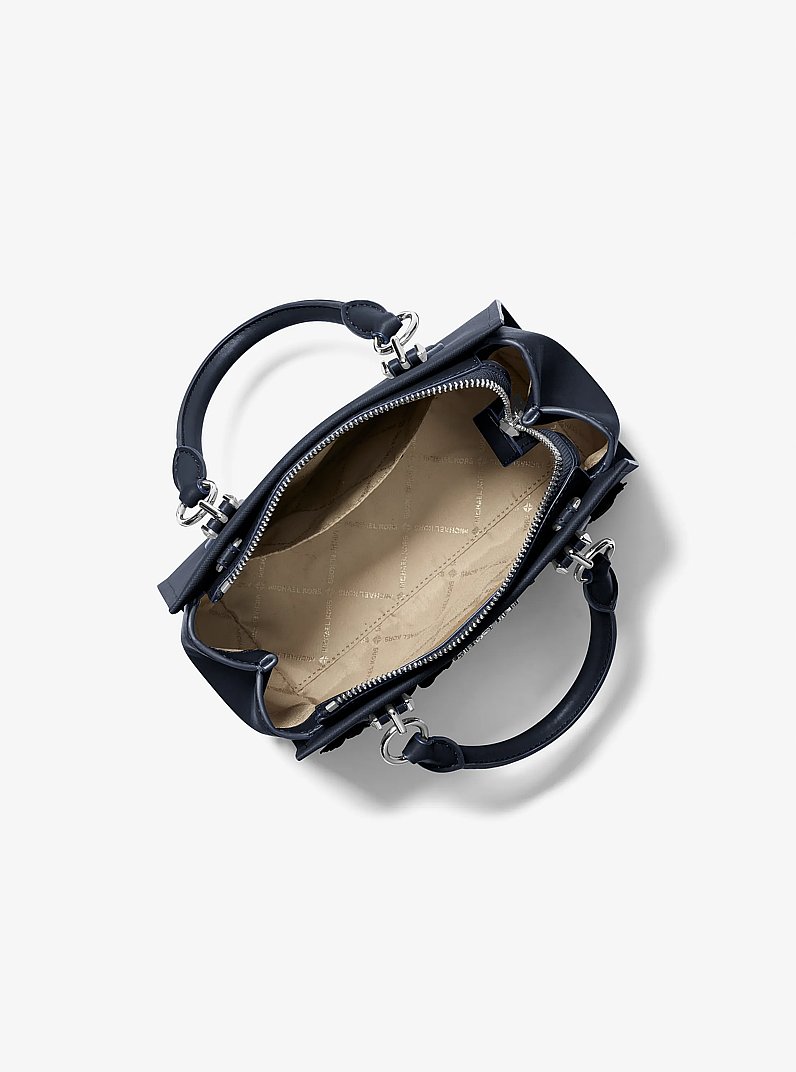 Petite sacoche Marilyn &agrave; ornements floraux in BLEU MARINE | Michael Kors