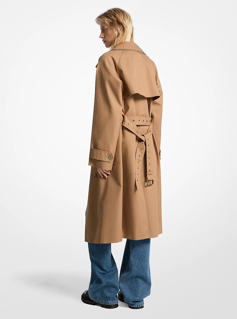 Trench doppiopetto oversize in cotone