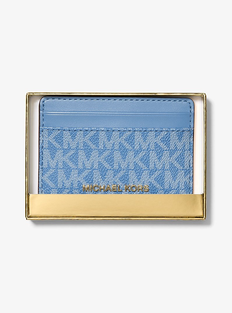 Tarjetero Jet Set con logotipo in AZUL FRANC&Eacute;S | Michael Kors
