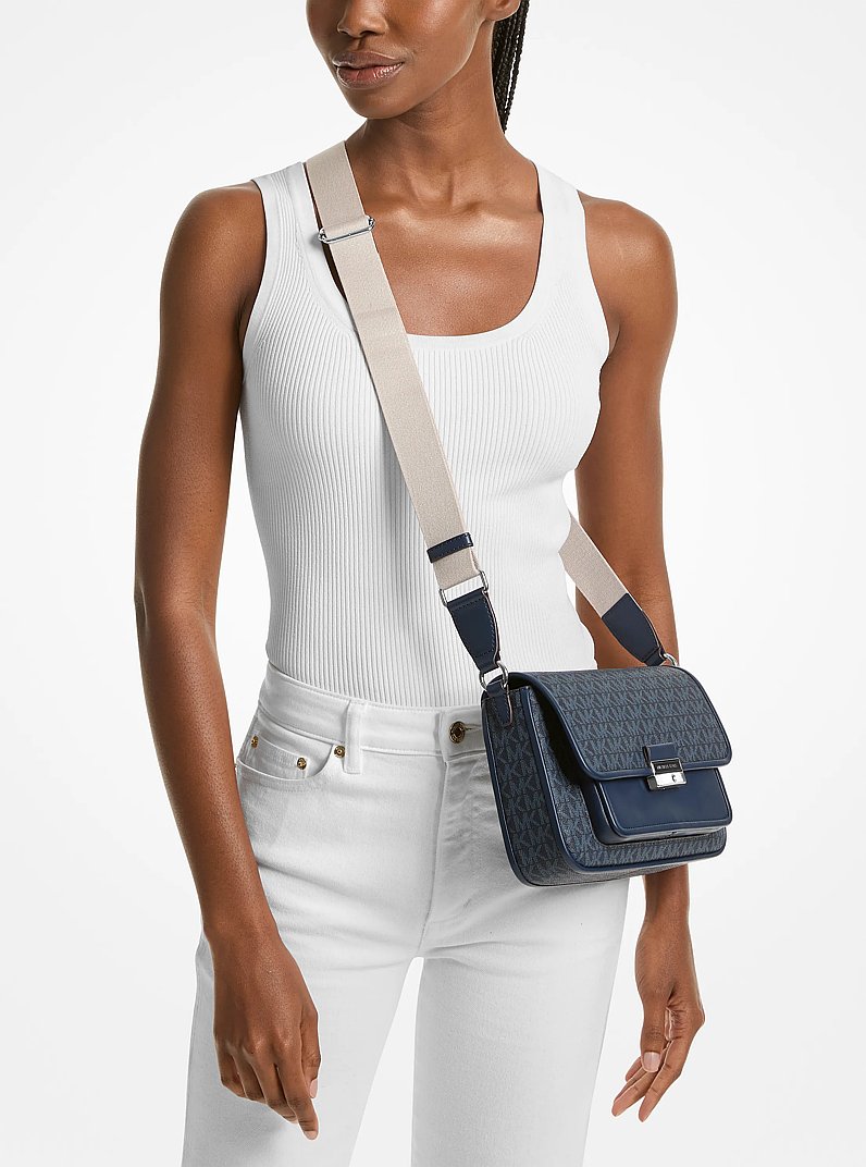 Bradshaw Medium Signature Logo Messenger Bag in ADMIRAL | Michael Kors