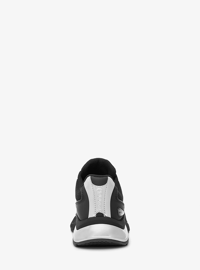Kit Extreme Mesh and Metallic Trainer in BLACK/SILVER | Michael Kors
