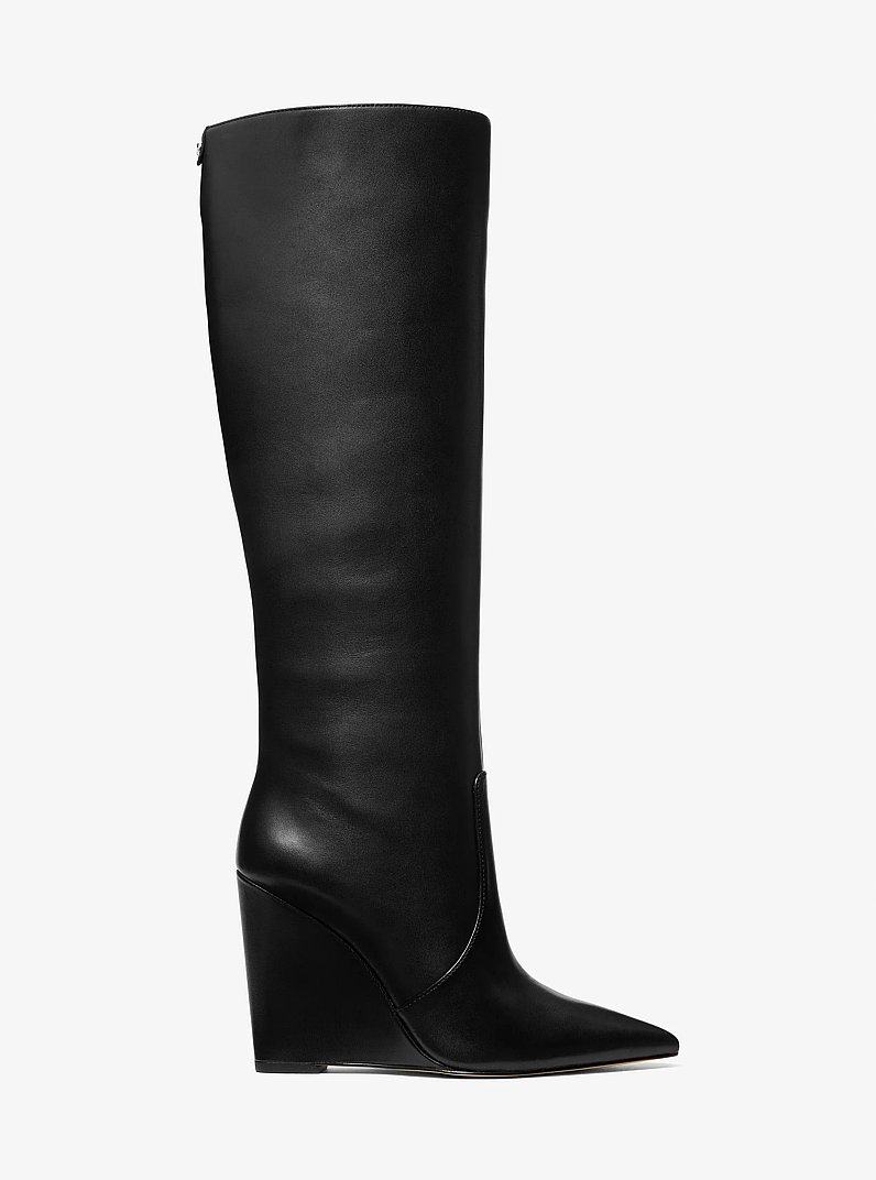Isra Embellished Wedge Boot in BLACK | Michael Kors