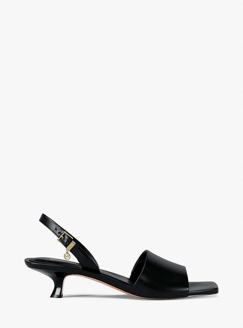 Merrie Kitten Heel Sandal in BLACK | Michael Kors