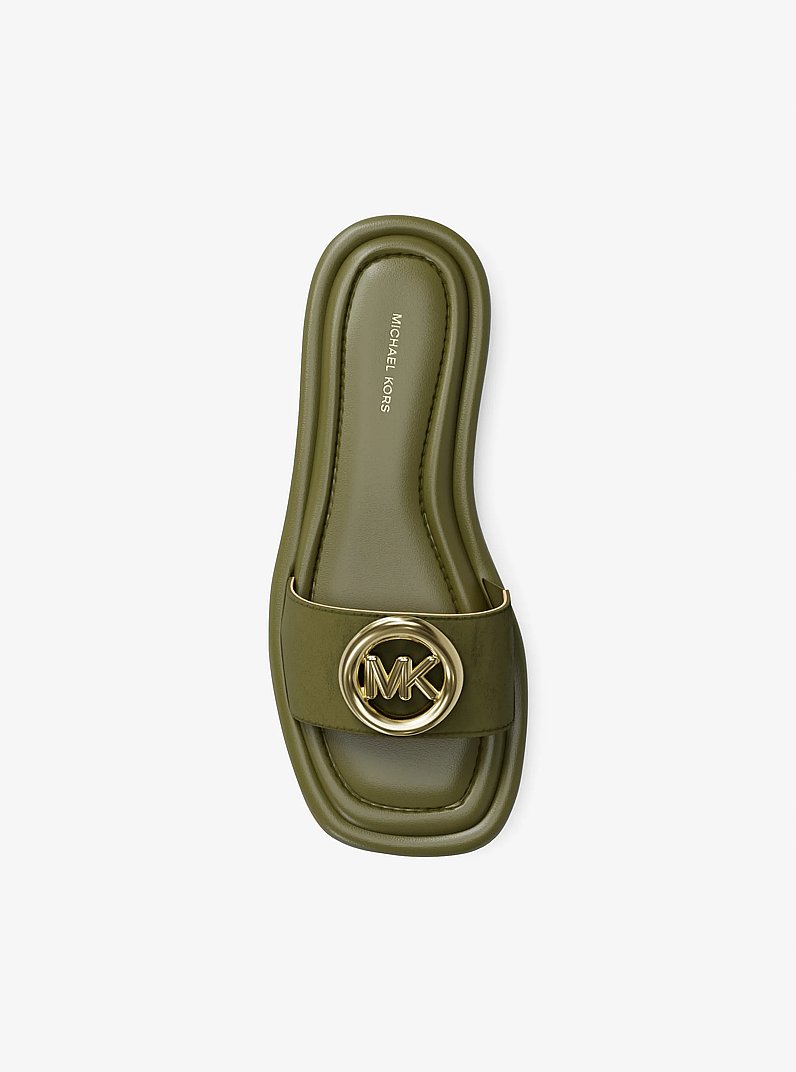 Sandale &agrave; enfiler Milan en su&egrave;de in PISTACHE | Michael Kors