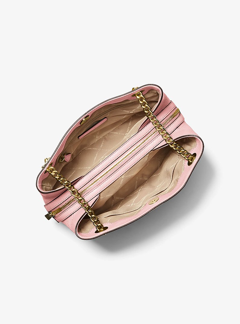 Jet Set Medium Pebbled Leather Chain Shoulder Bag