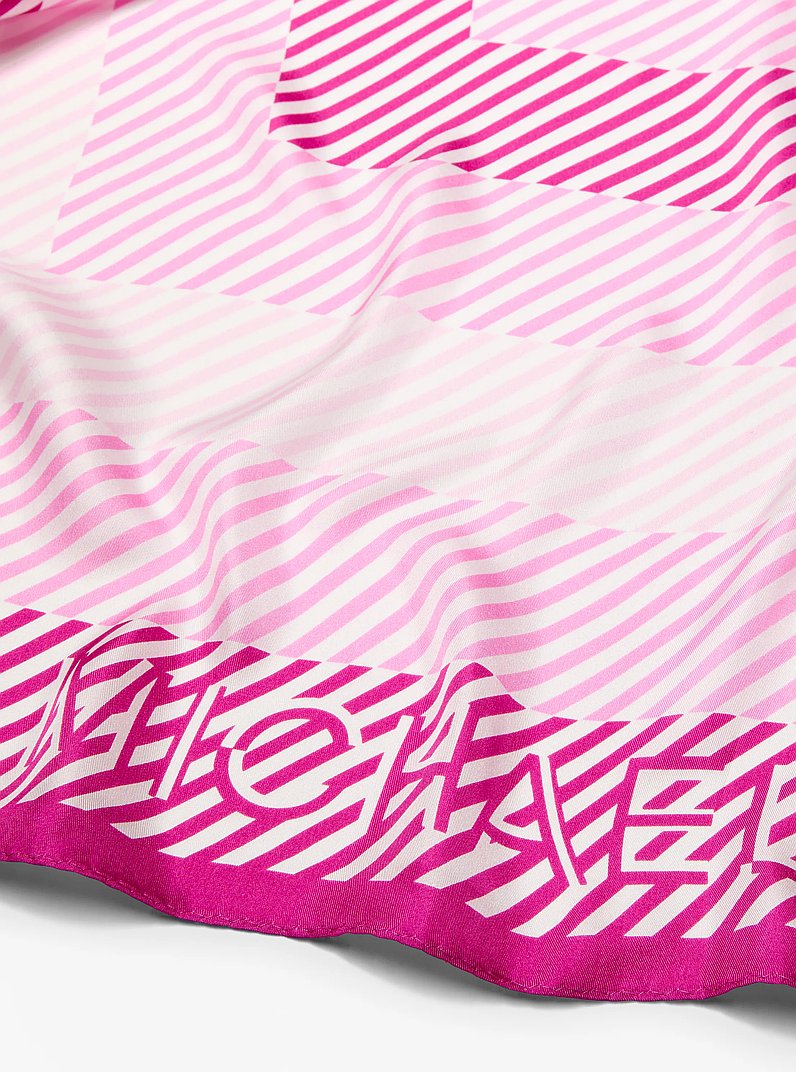 Zijden sjaal met strepen in FRAMBOOS | Michael Kors