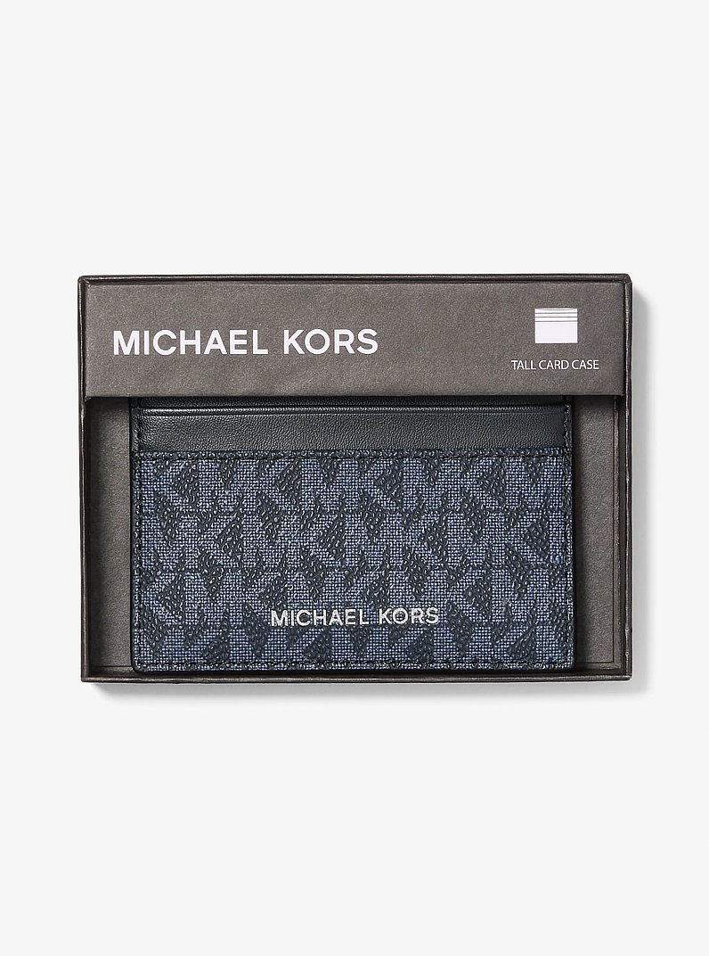 Tarjetero Greyson grande con logotipos in AZUL OSCURO/AZUL P&Aacute;LIDO | Michael Kors