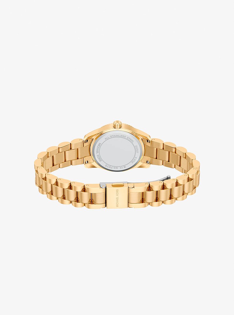 Orologio Lexington Petite tonalit&agrave; oro con pav&eacute; in ORO | Michael Kors
