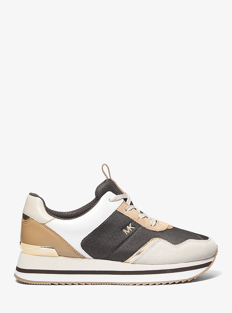 Raina Mixed-Media Trainer in CHOCOLATE COMBO | Michael Kors