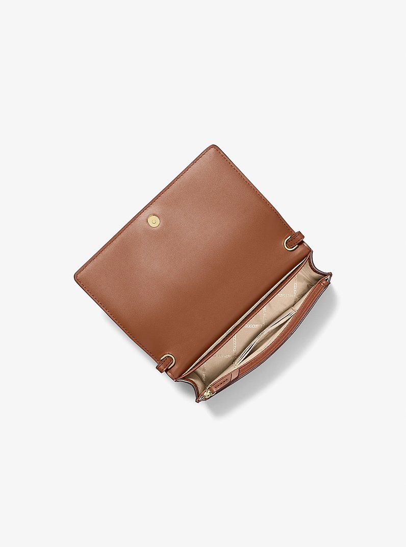 Sac &agrave; bandouli&egrave;re Jet Set de taille moyenne en cuir grain&eacute; in VALISE | Michael Kors