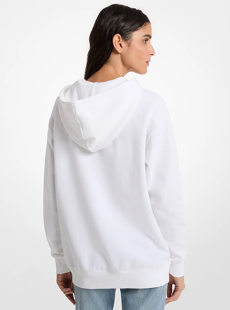 PRIDE Logo Cotton Blend Hoodie in WHITE | Michael Kors