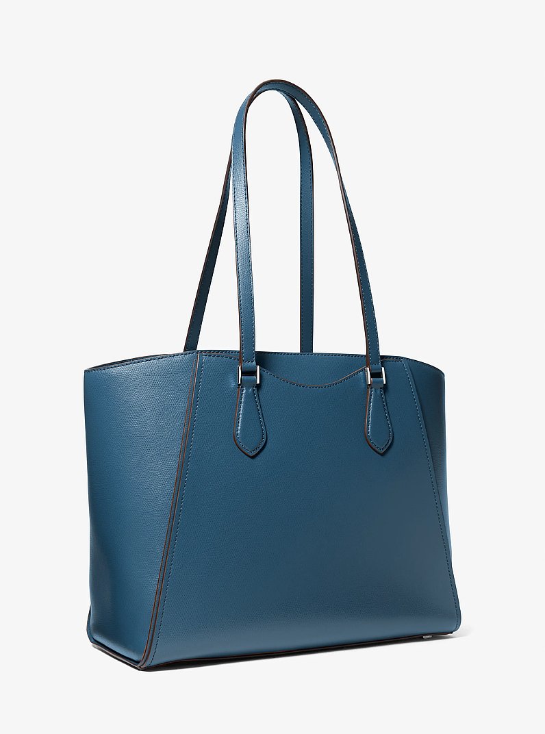 Taryn Large Leather Tote Bag in DK CHAMBRAY | Michael Kors