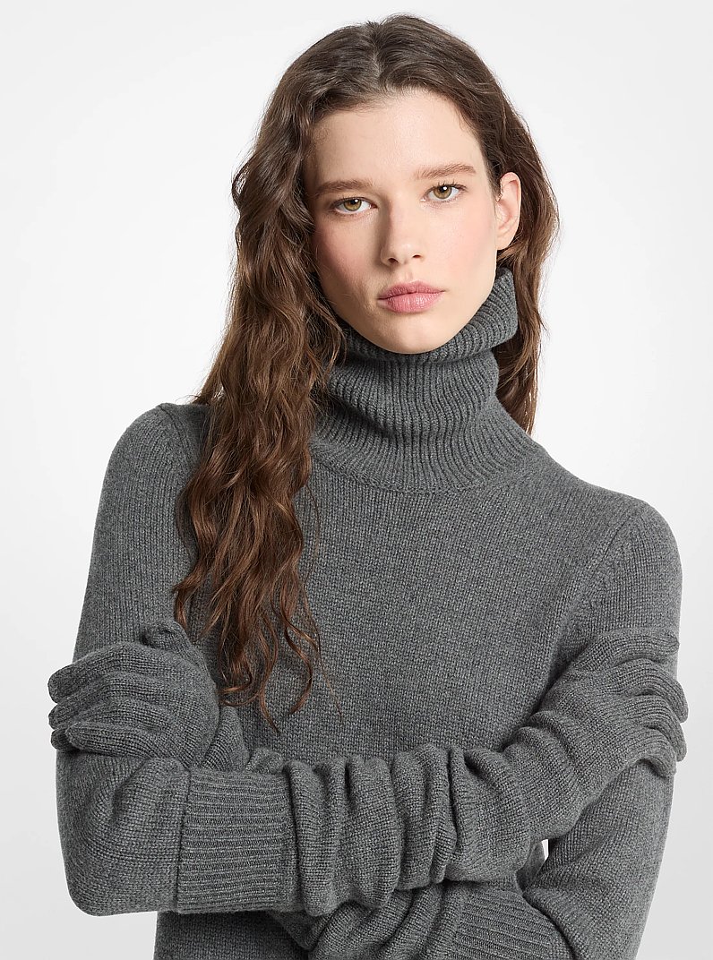 Wool Long Gloves in GRAPHITE MEL | Michael Kors
