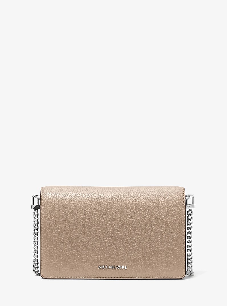 Jet Set Medium Pebbled Leather Crossbody Bag in LIGHT SAND | Michael Kors
