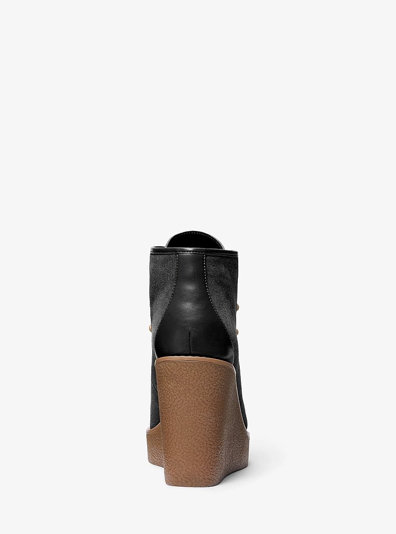 Rye Suede Wedge Boot in BLACK | Michael Kors