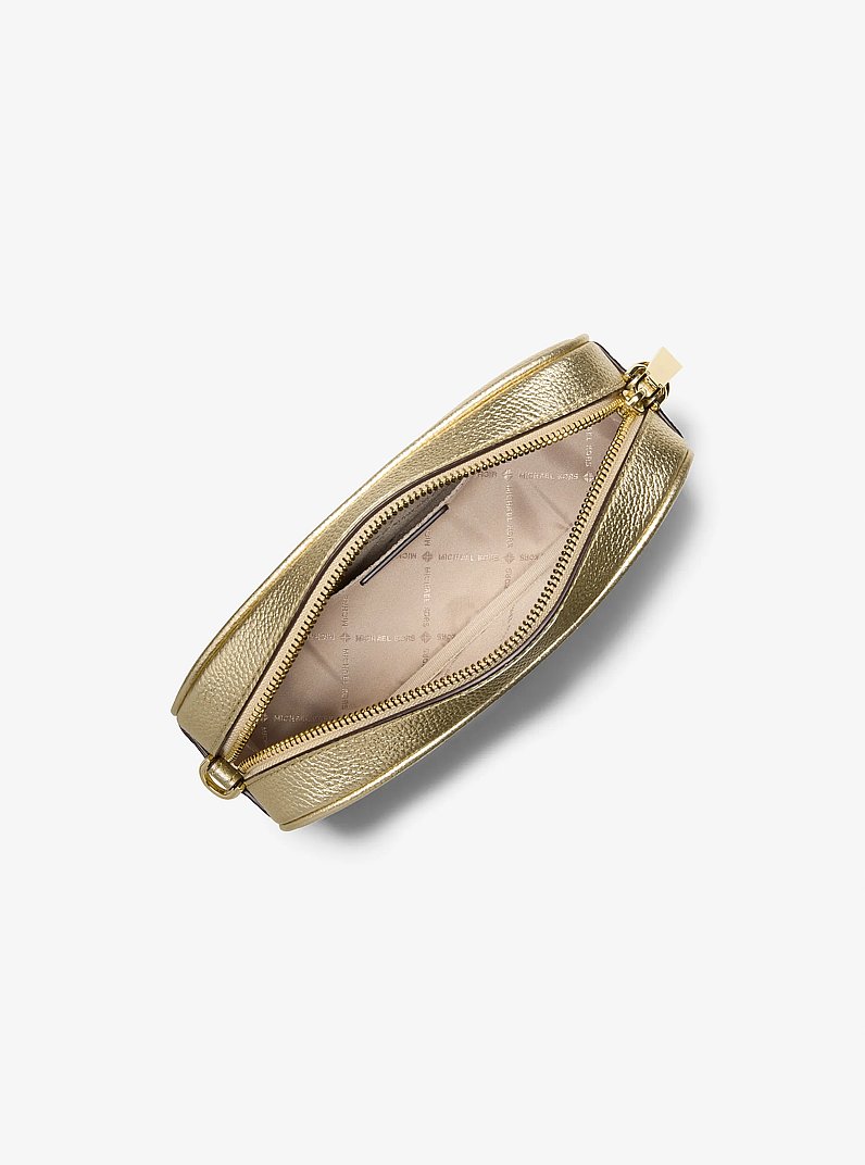 Ginny Metallic Leather Crossbody in PALE GOLD | Michael Kors