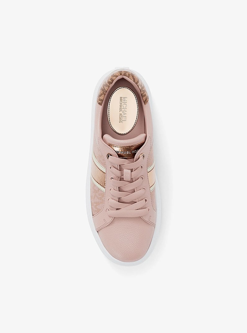 Romey Signature Logo Stripe Platform Sneaker in POWDER BLUSH | Michael Kors