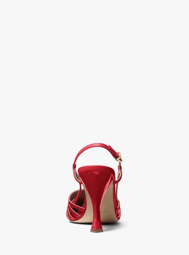 Haisley Leather Slingback Pump in CRIMSON | Michael Kors