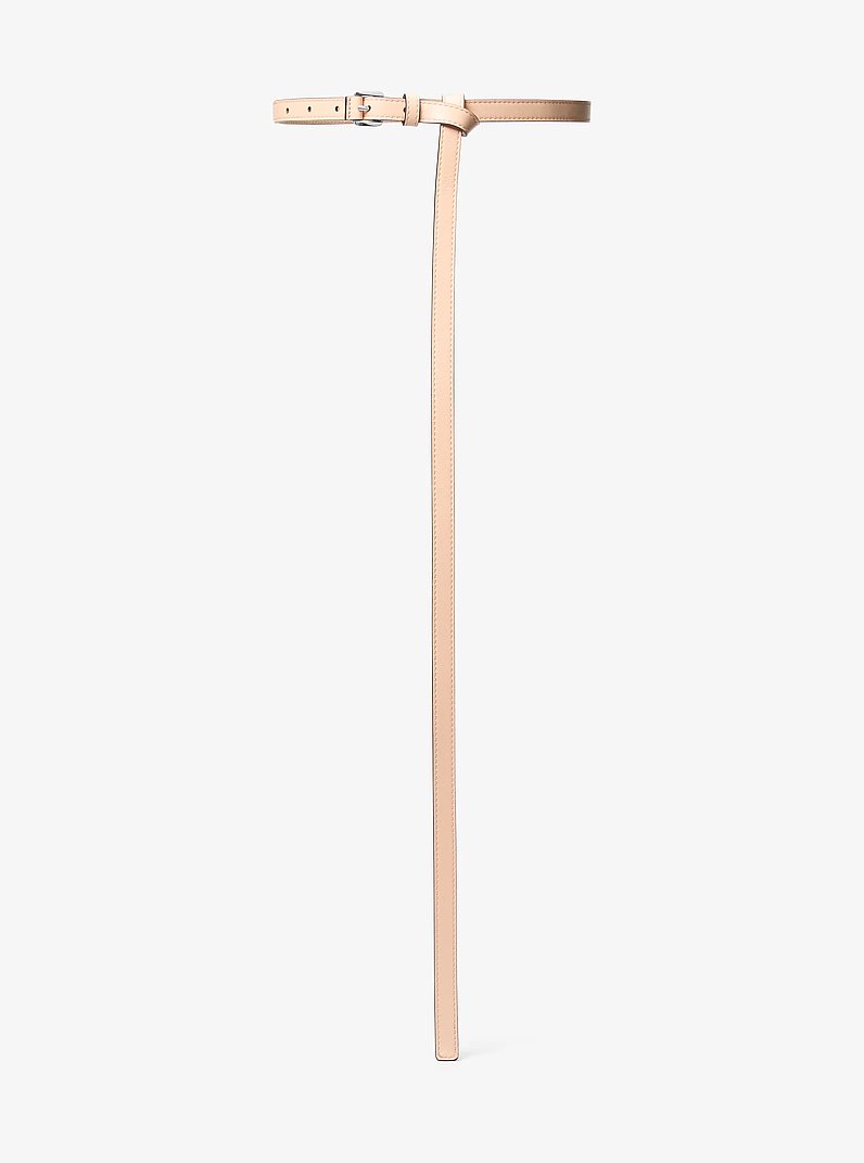 Carolyn Leather Belt in SHELL | Michael Kors