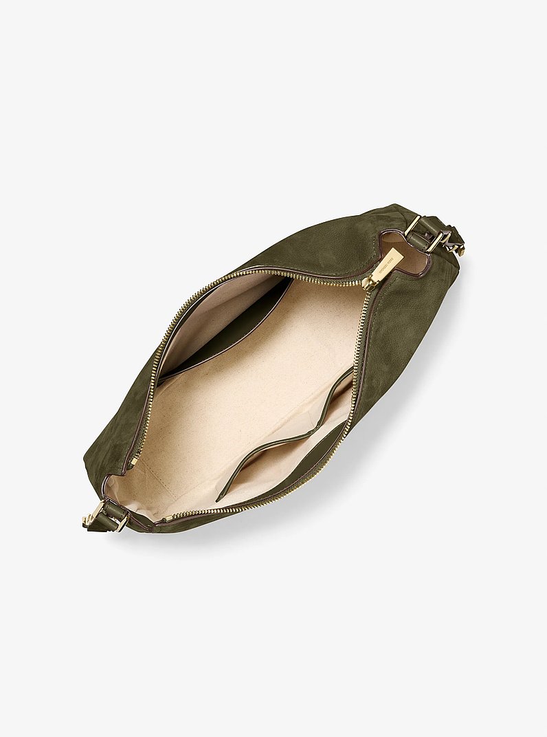 Bolso de hombro Nolita mediano transformable de nobuck in LODEN | Michael Kors