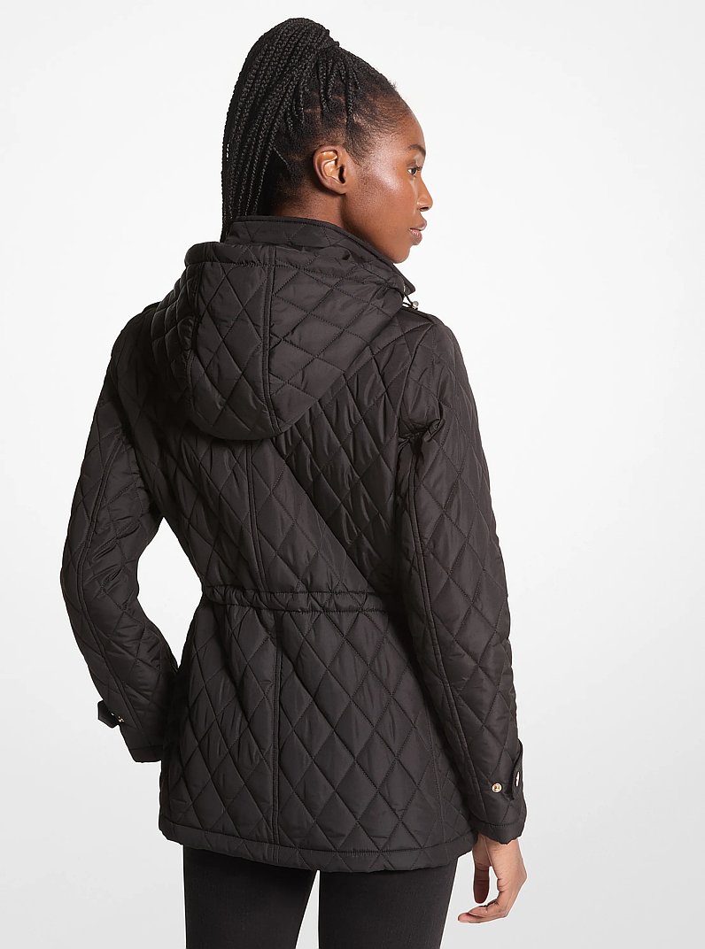 Quilted Hooded Jacket in BLACK | Michael Kors