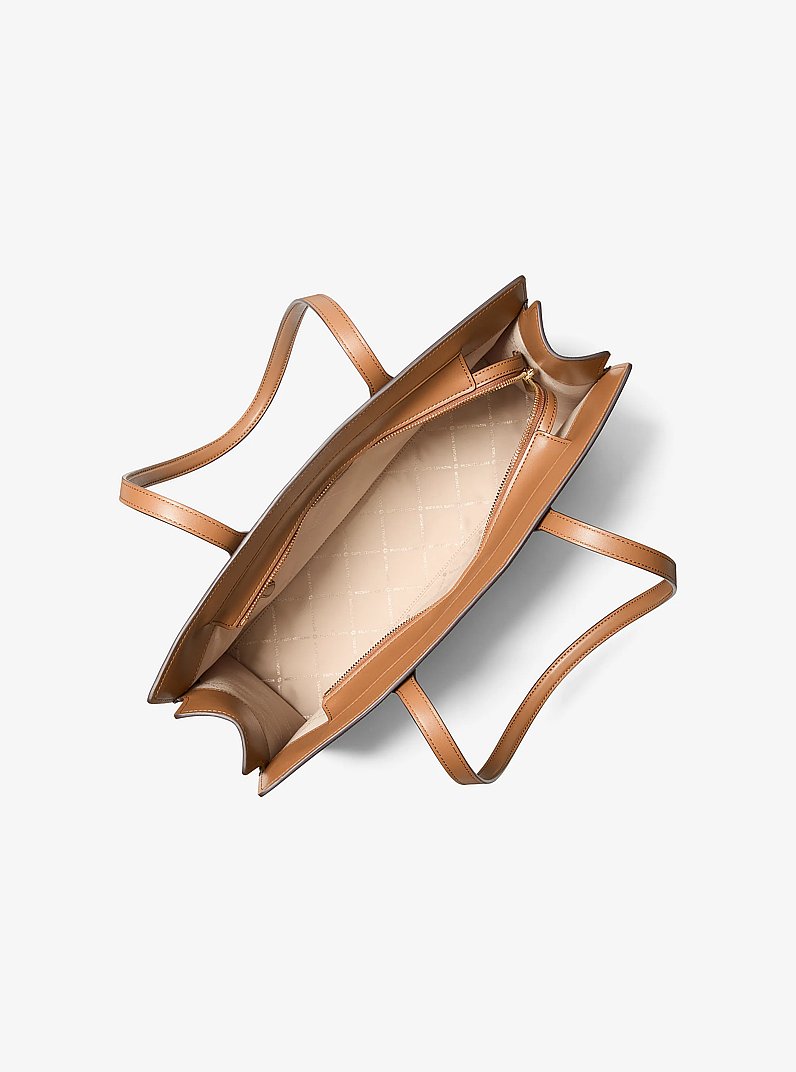 Scarlett Medium Signature Logo Tote Bag in BRN/ACORN | Michael Kors