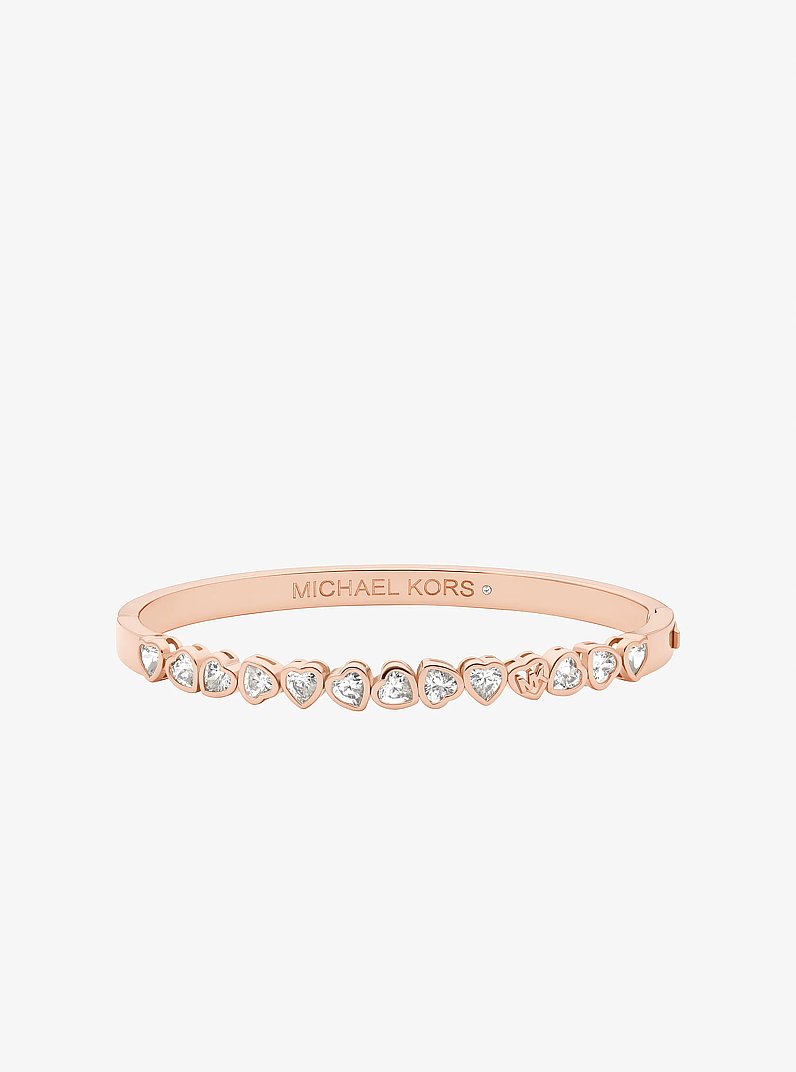Pav&eacute; Heart Bangle in ROSE GOLD | Michael Kors