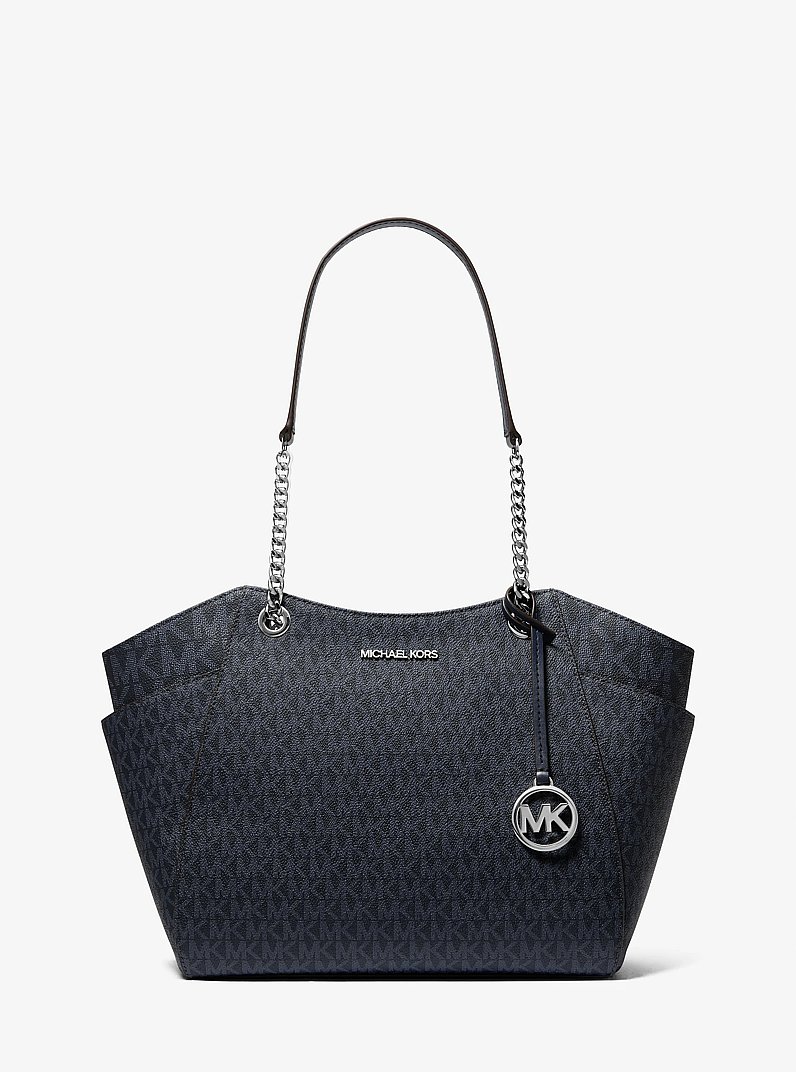 Jet Set Large Signature Logo Shoulder Bag in ADMIRAL | Michael Kors