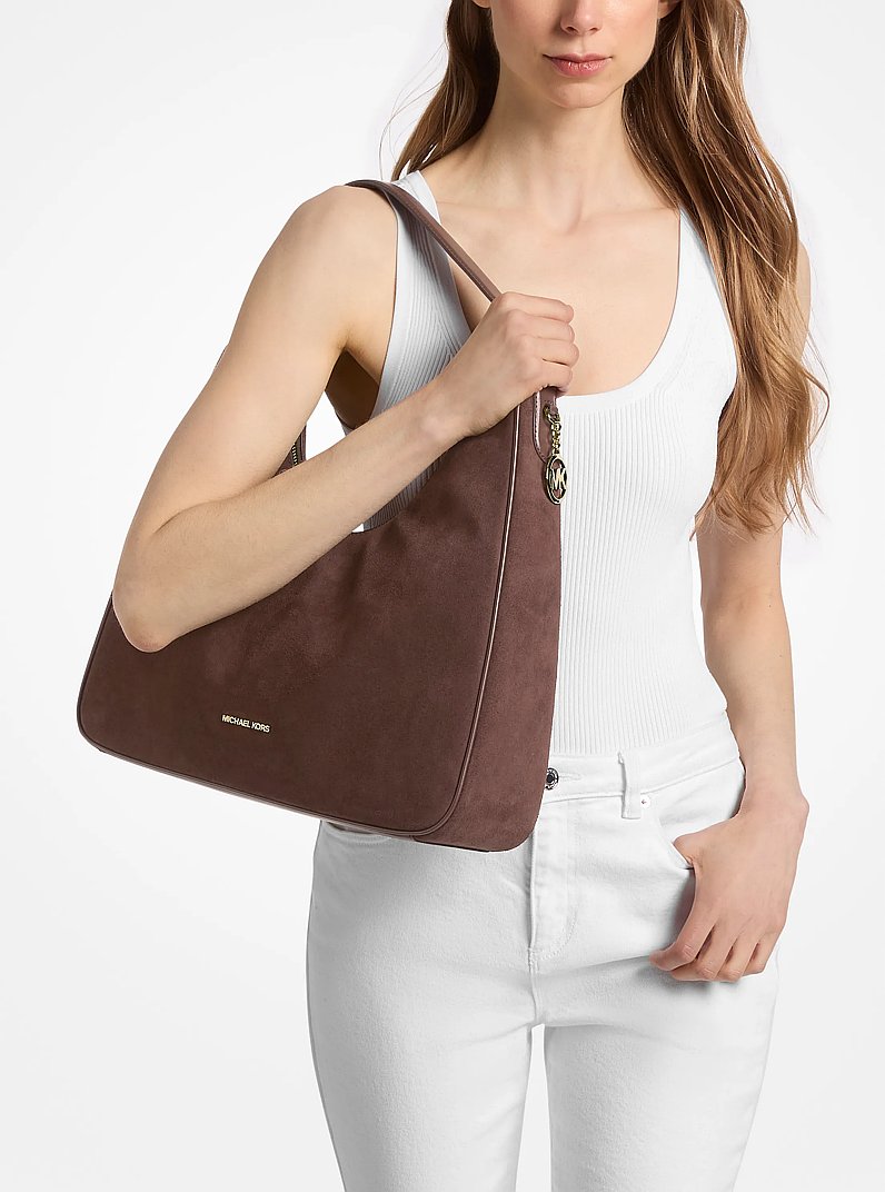 Nayla Medium Fringed Hobo Shoulder Bag in NUTMEG | Michael Kors