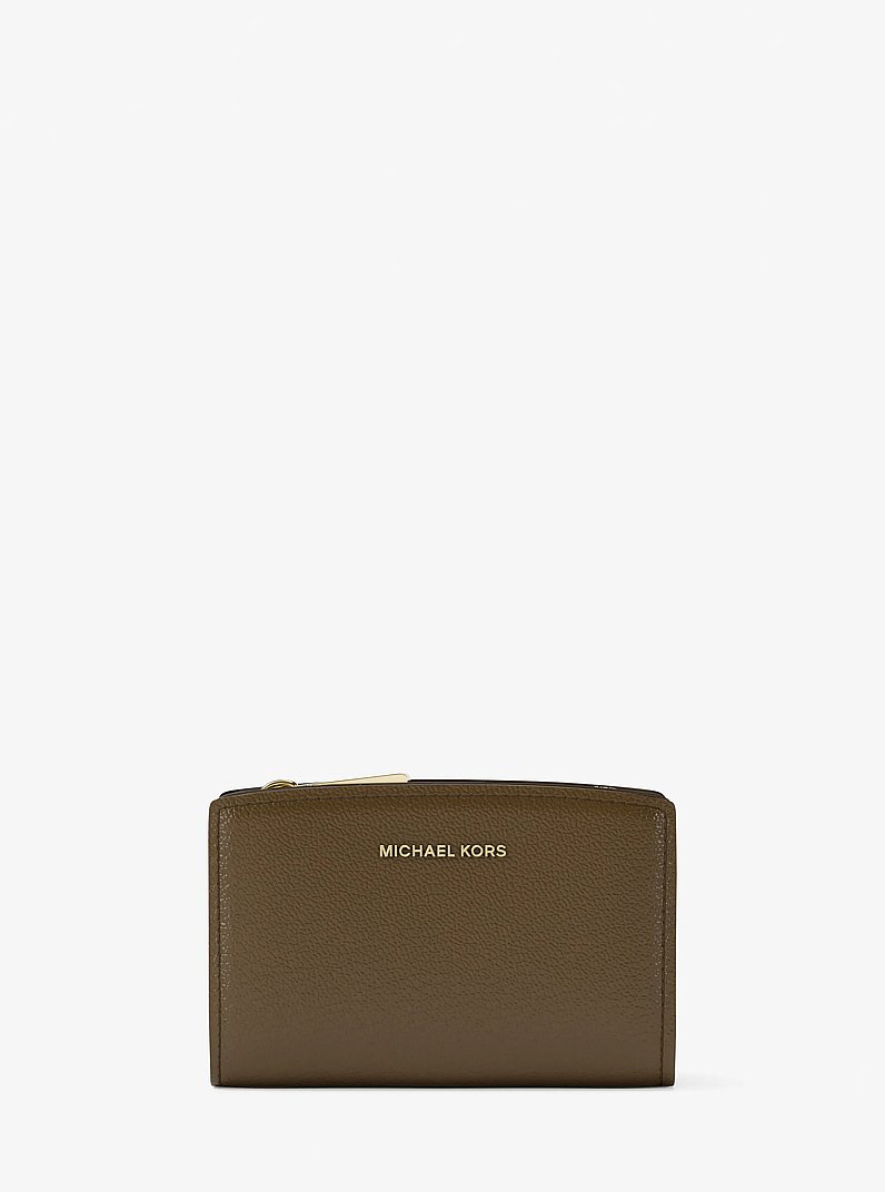 Bryant Medium Pebbled Leather Wallet in LODEN | Michael Kors