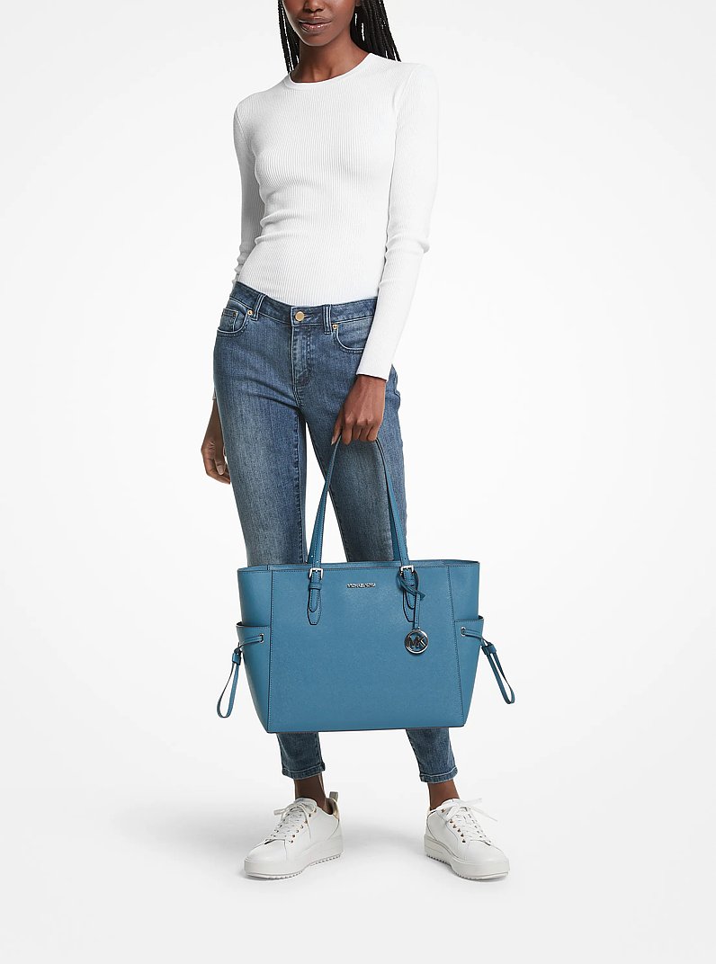 Gilly Large Saffiano Leather Tote Bag