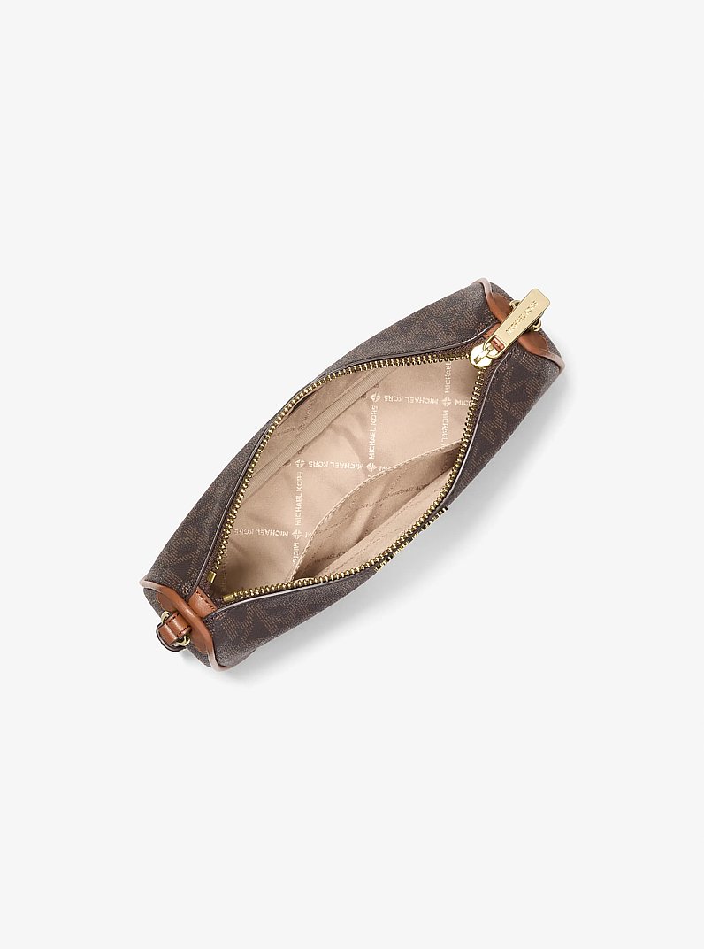 Pochette Jet Set media con logo in MARRONE/CUOIO | Michael Kors
