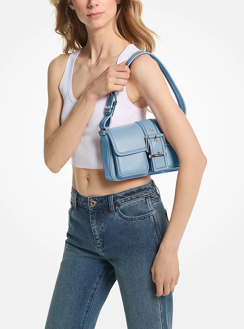 Colby Medium Leather Shoulder Bag in CHAMBRAY | Michael Kors