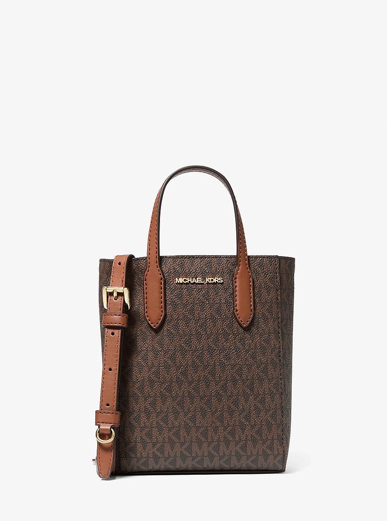 Vincent Extra-Small Logo Crossbody Bag With Card Case in BROWN | Michael Kors