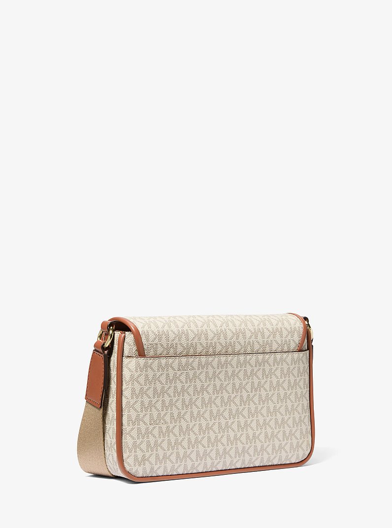 Bradshaw Medium Signature Logo Messenger Bag in VANILLA | Michael Kors