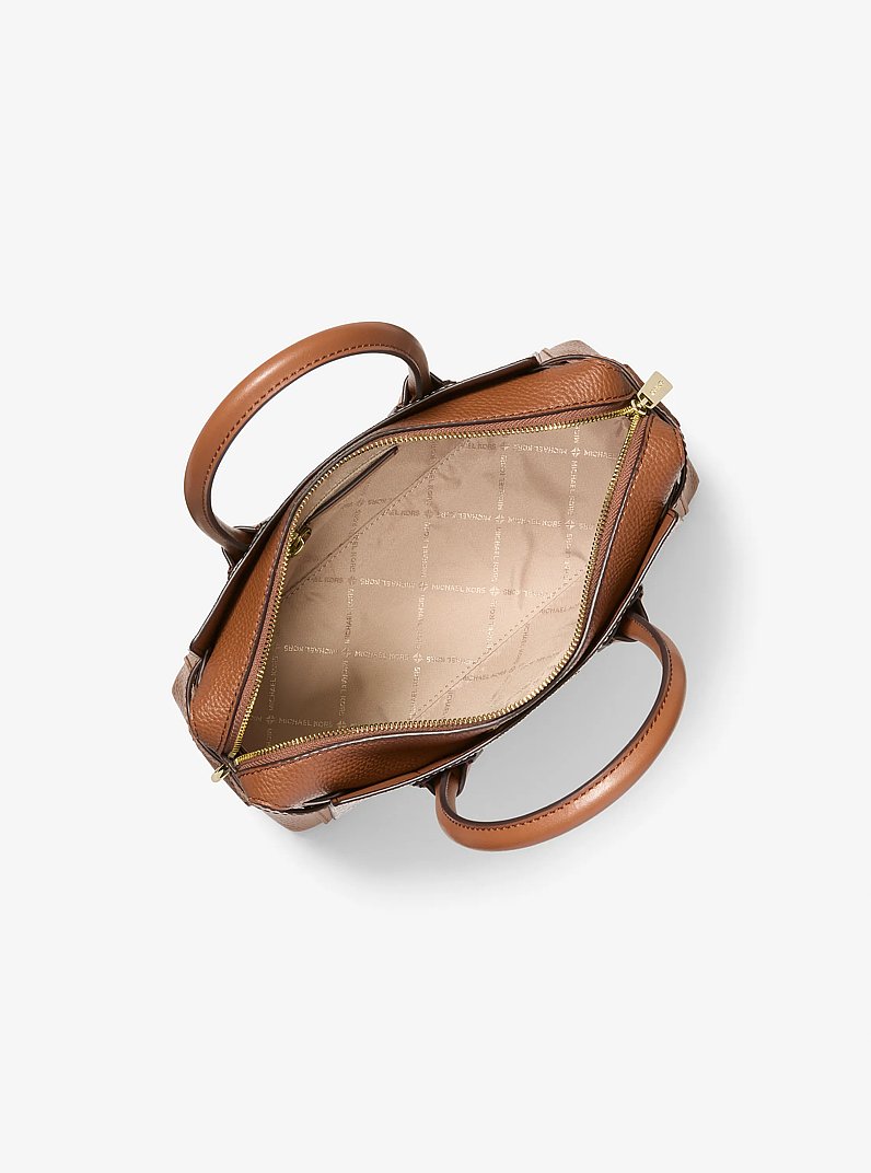 Mercer Small Signature Logo Satchel in VANILLA | Michael Kors