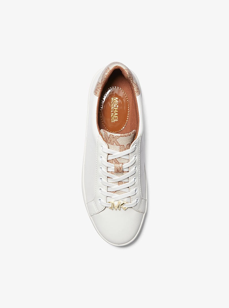 Poppy Logo Trim Sneaker in LT CREAM | Michael Kors