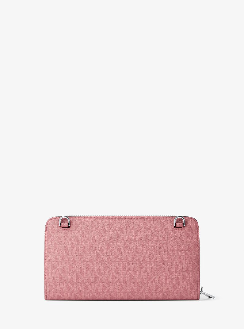Jet Set Large Signature Logo Continental Crossbody Bag in ROSEWOOD | Michael Kors